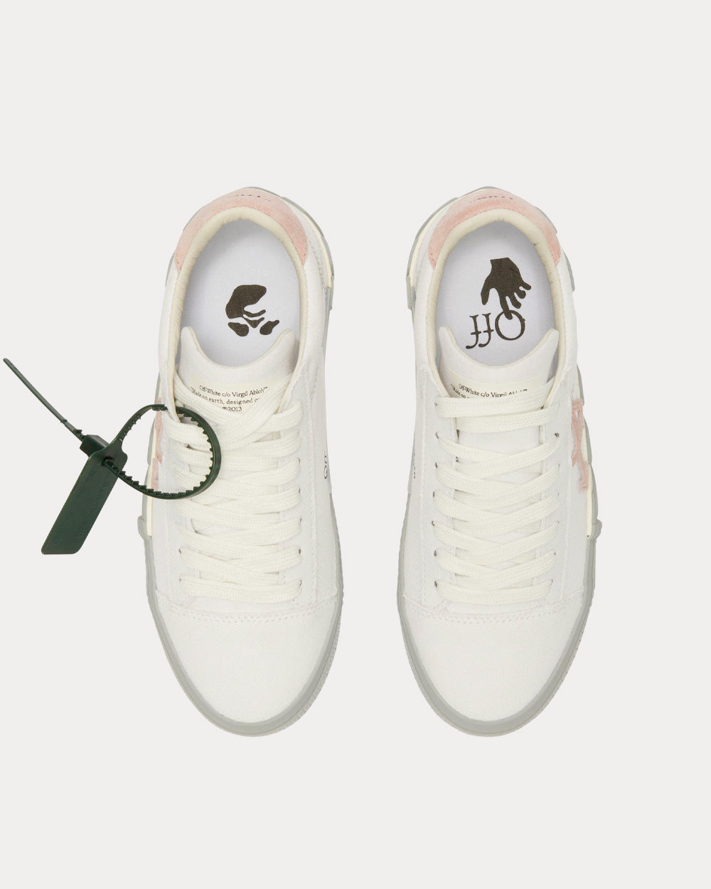 Off-White Vulcanized Low White / Pink Low Top Sneakers - 2