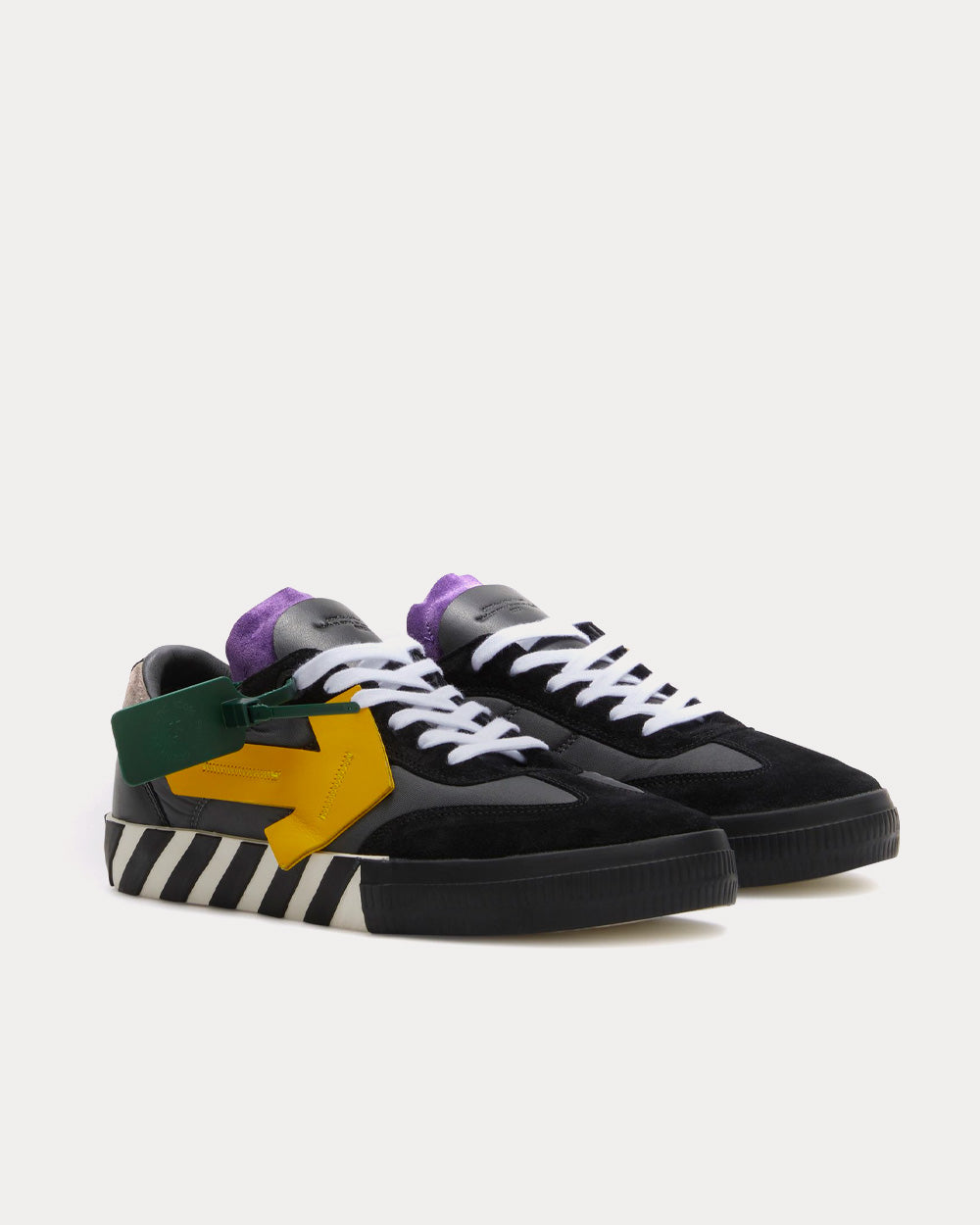 Off-White New Low Vulcanized Black / Yellow Low Top Sneakers - 3