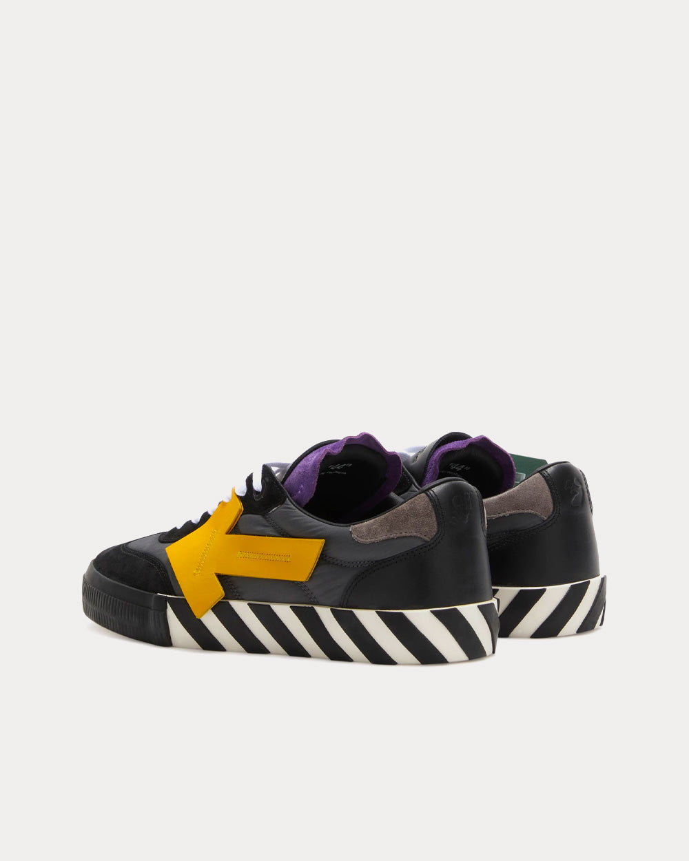 Off-White New Low Vulcanized Black / Yellow Low Top Sneakers - 4