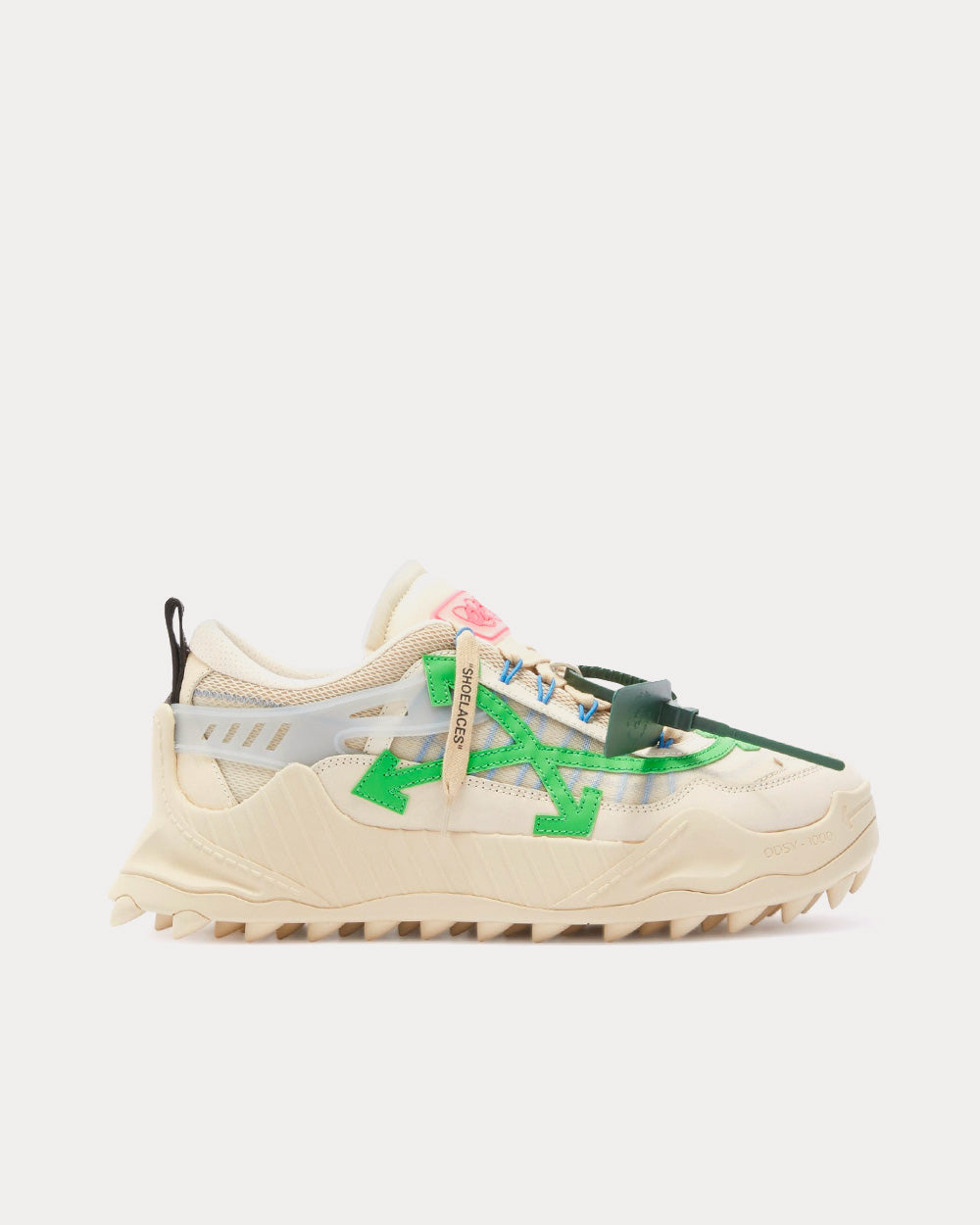 Off-White Odsy-2000 Beige / Green Low Top Sneakers - 1