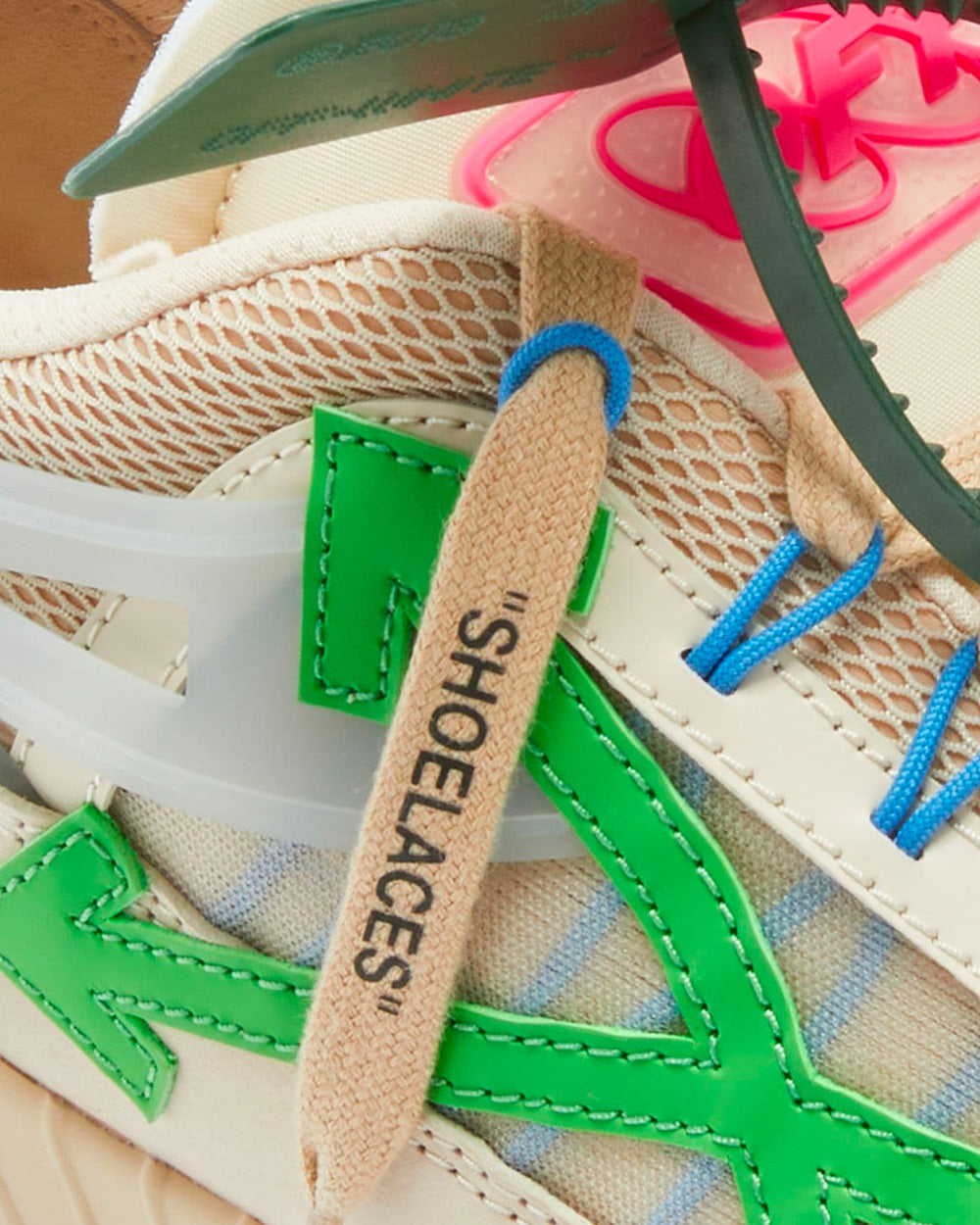 Off-White Odsy-2000 Beige / Green Low Top Sneakers - 5