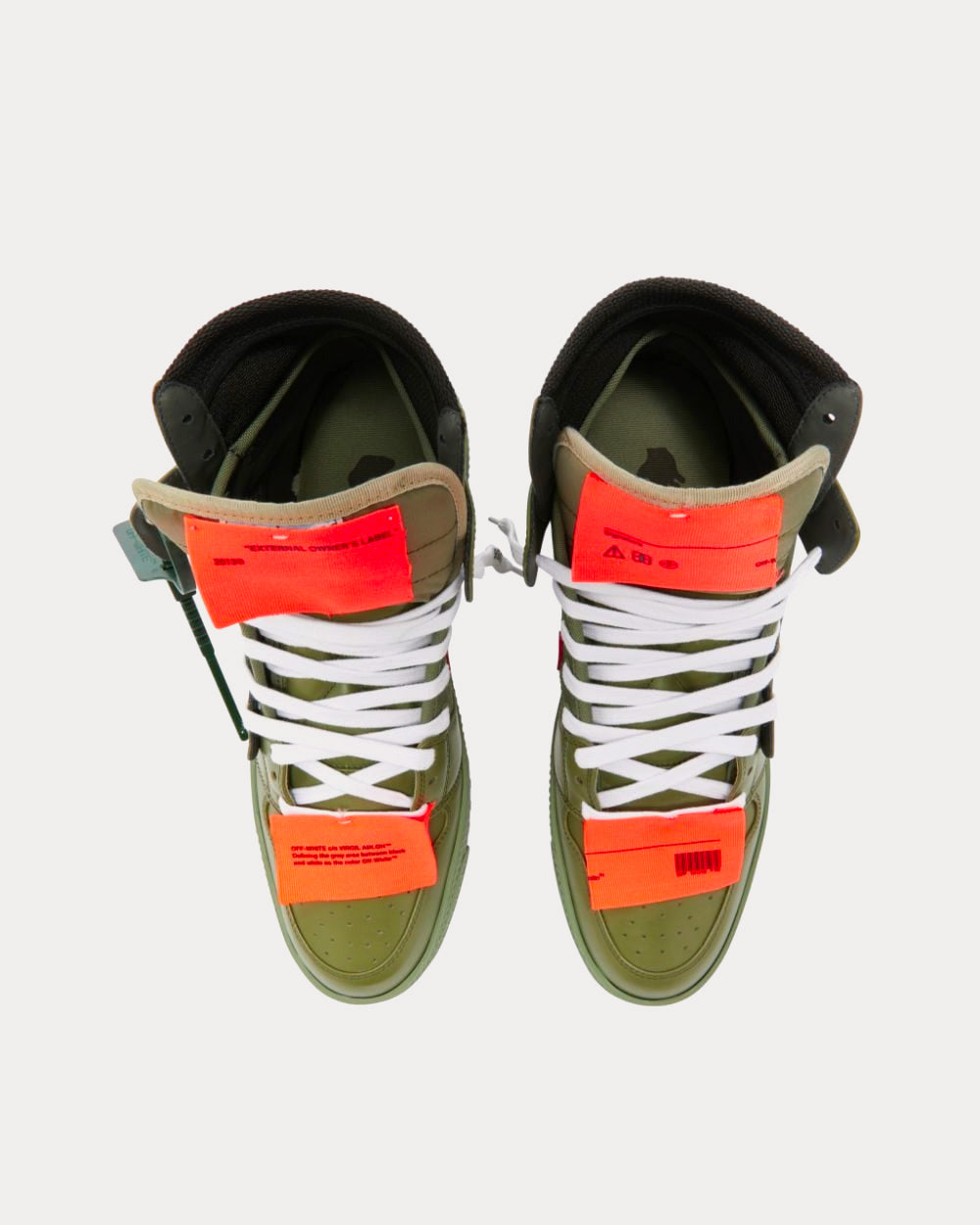 Off-White Off-Court 3.0 Military Green High Top Sneakers - 2