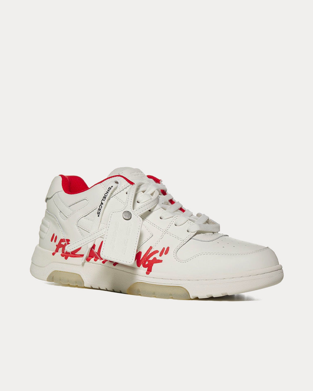 Off-White Out Of Office “ooo” Specials White / Red Low Top Sneakers - 2