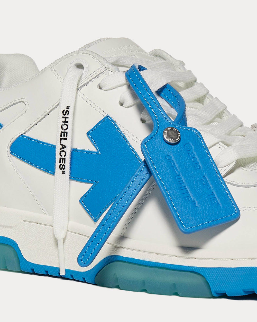 Off-White Out Of Office “ooo” White / Blue Low Top Sneakers - 4