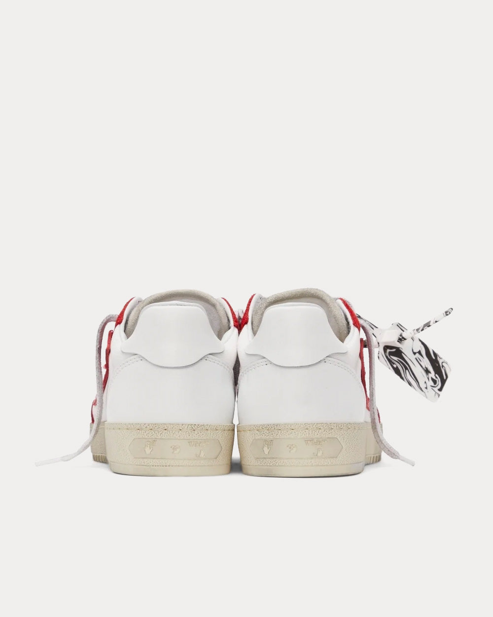 Off-White 5.0 Vulcanized White / Red Low Top Sneakers - 3