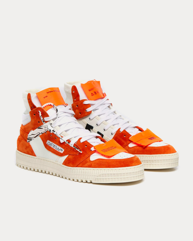 Off-White Off-Court 3.0 Orange / White High Top Sneakers - 2