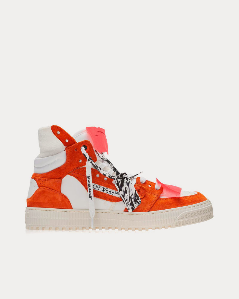 Off-White Off-Court 3.0 Orange / White High Top Sneakers - 1