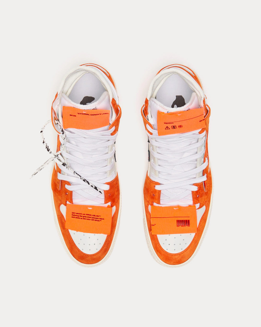 Orange off white sneakers best sale