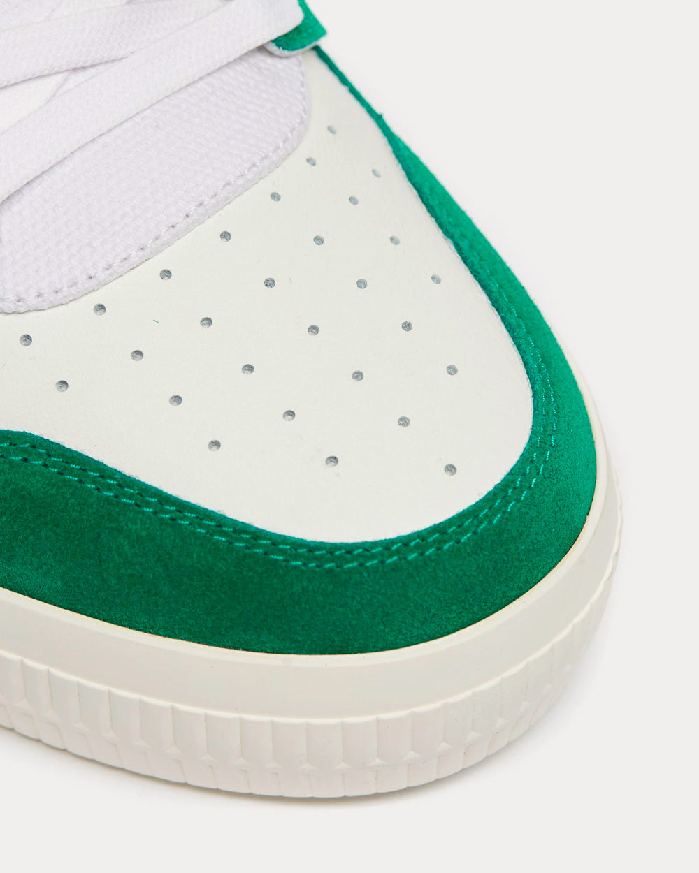 Off-White - Vulcanized White / Green High Top Sneakers