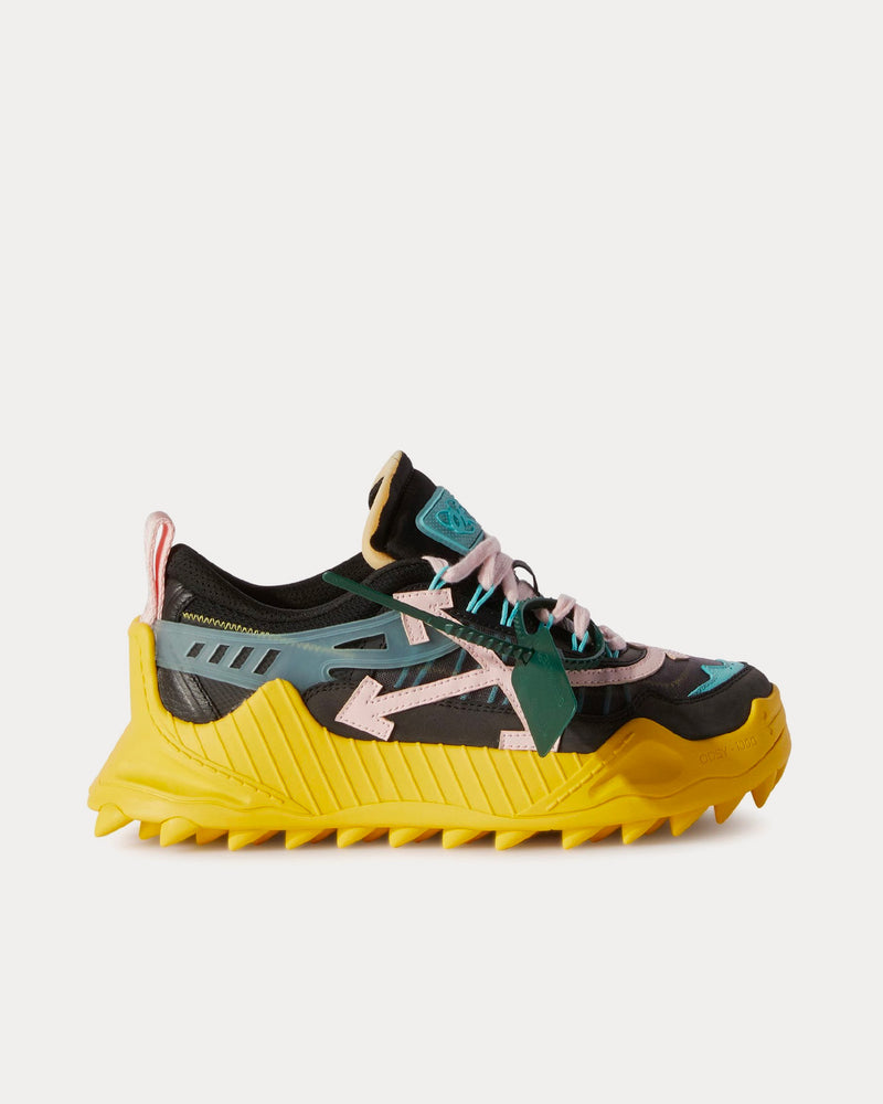 Off-White Odsy 1000 Black / Yellow / Pink Low Top Sneakers - 1