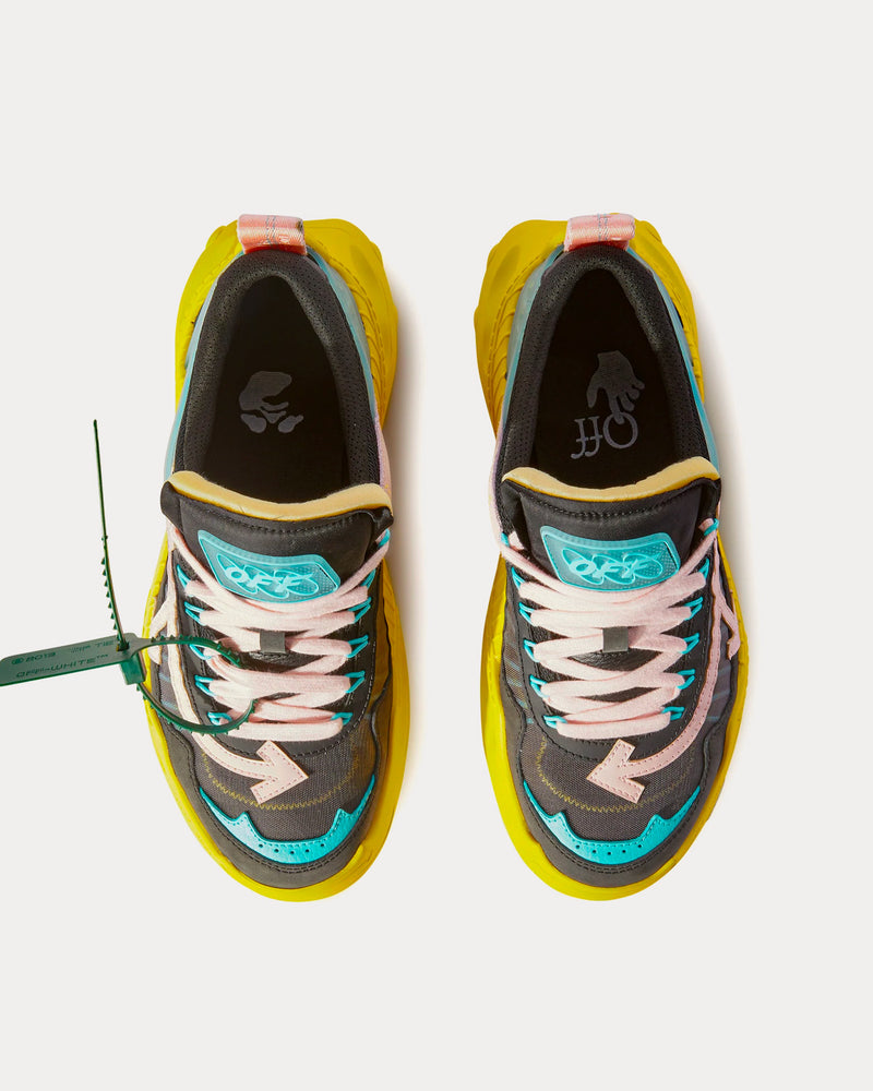 Off-White Odsy 1000 Black / Yellow / Pink Low Top Sneakers - 2