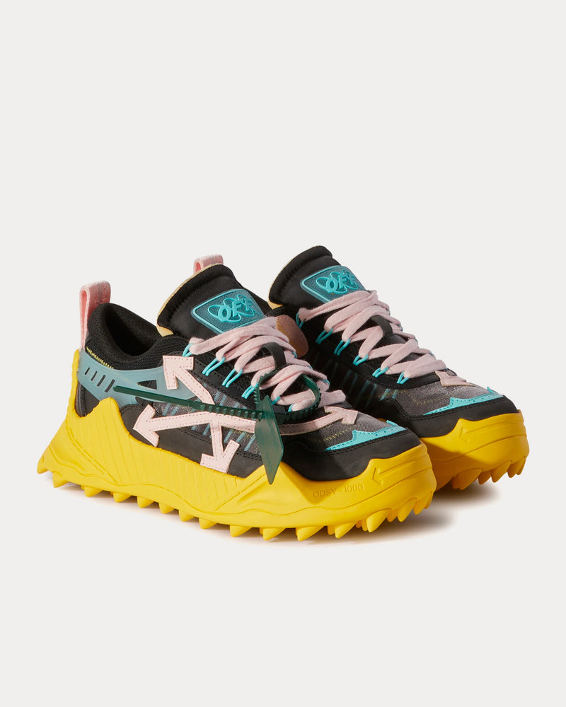 Off-White Odsy 1000 Black / Yellow / Pink Low Top Sneakers - 3