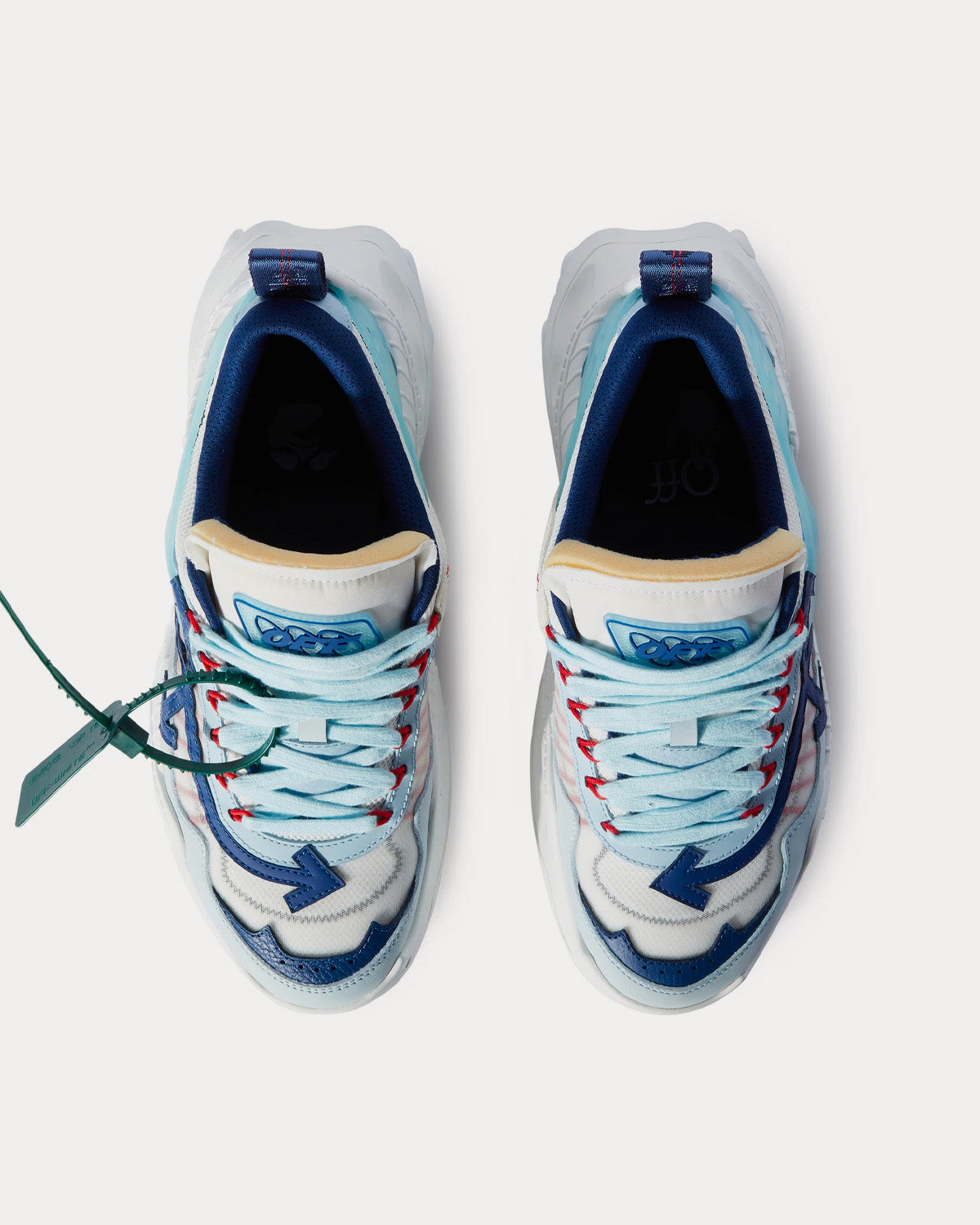 Off-White Odsy 1000 Light Blue / White / Navy Low Top Sneakers - 2