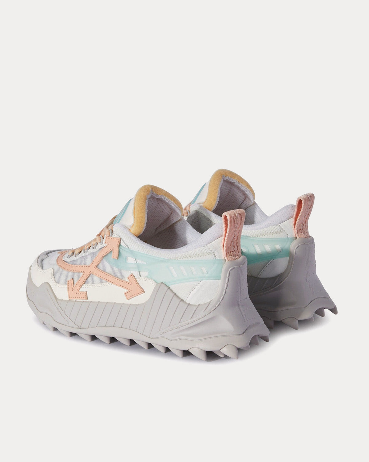 Off-White Odsy 1000 White / Grey / Pink Low Top Sneakers - 4