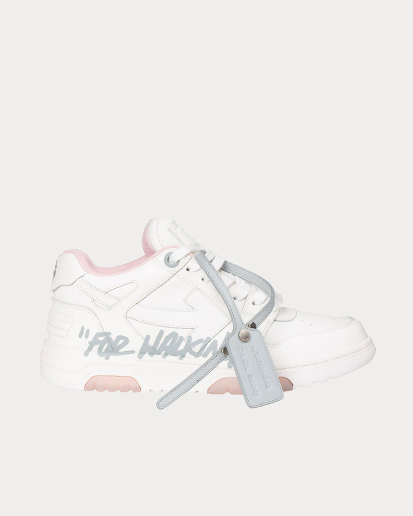 Off-White Out of Office Grey Arrow Calf Leather Pink / White Low Top  Sneakers - Sneak in Peace