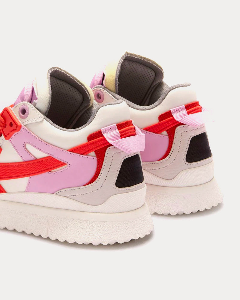 Off-White Sponge Pink / Red Mid Top Sneakers - 3