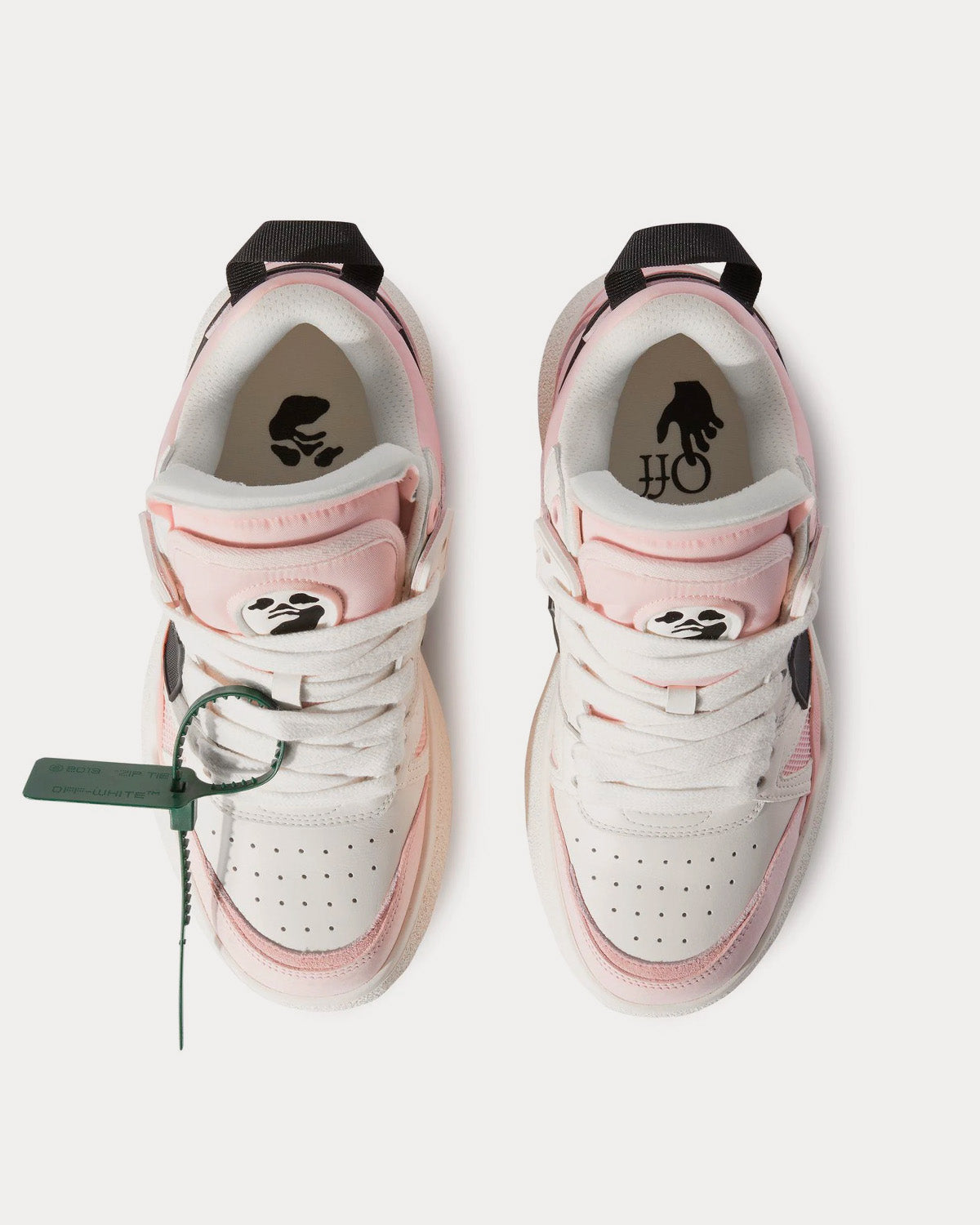 Off-White Puzzle Couture Pink / White / Black Low Top Sneakers - 2