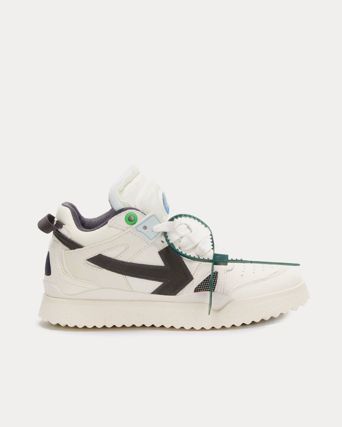 Off-White Sponge White / Black Mid Top Sneakers - 1