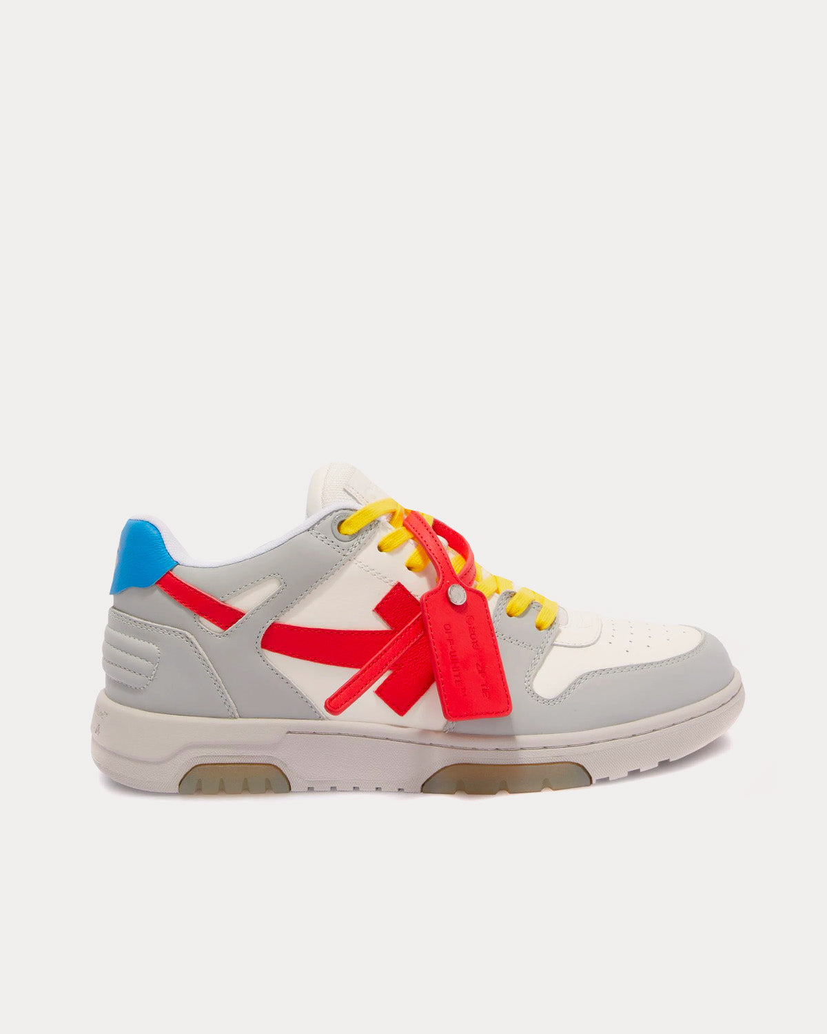 Off-White Out Of Office Grey / Red / White Low Top Sneakers - 1