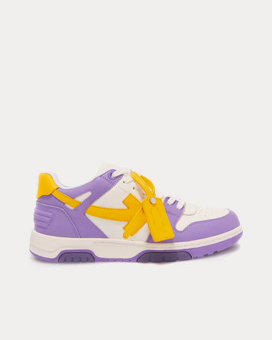 Off-White Out Of Office Purple / Yellow / White Low Top Sneakers