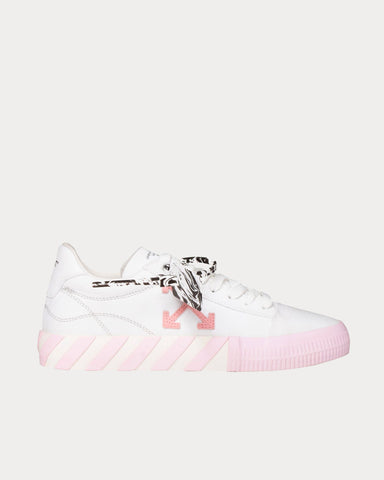 Off-White Vulcanized White / Pink Low Top Sneakers