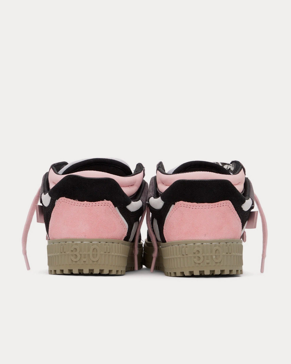 Off-White Floating Arrow Black / Pink Low Top Sneakers - 3