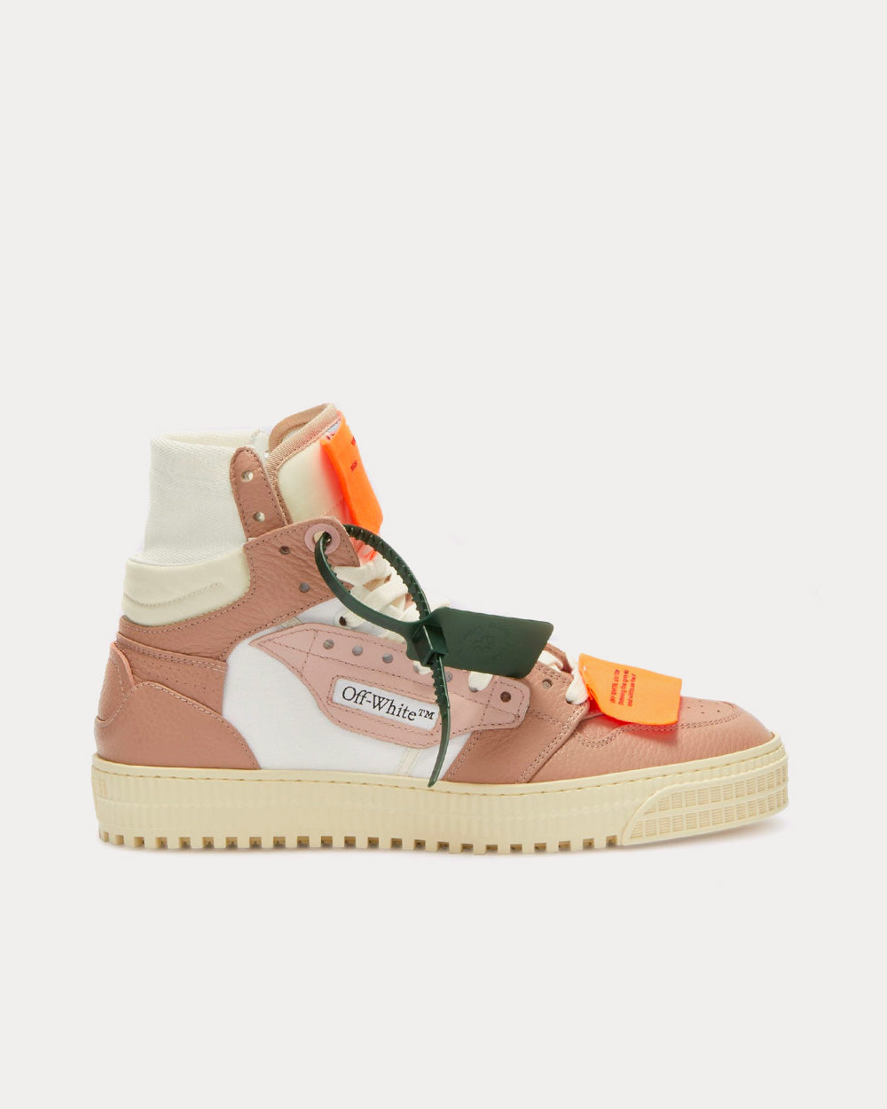 Off-White Off-Court 3.0 Pink / Beige High Top Sneakers - 1