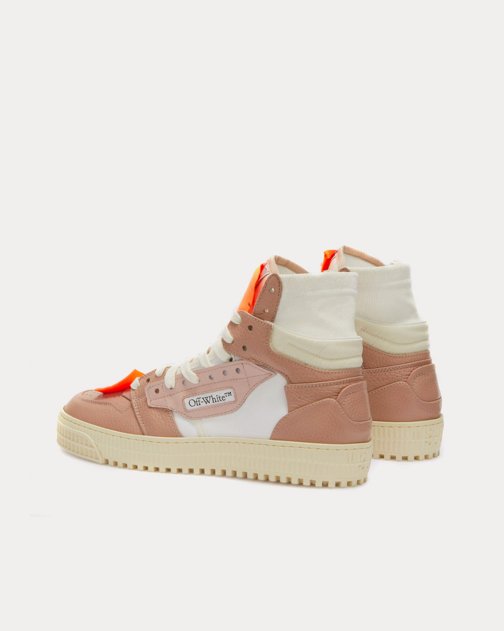 Off-White Off-Court 3.0 Pink / Beige High Top Sneakers - 4