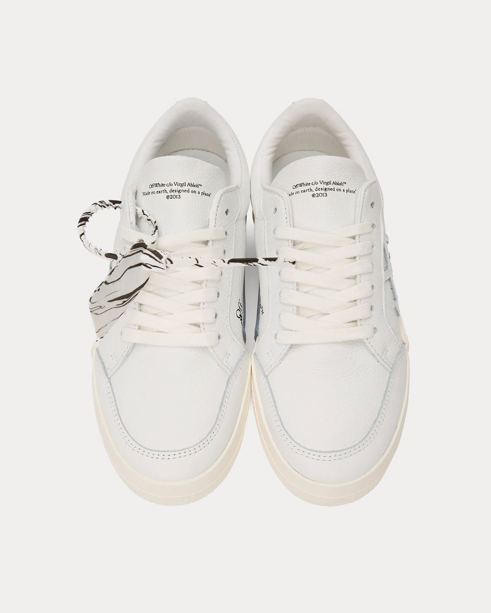 Off-White Vulcanized Leather White Low Top Sneakers - 2