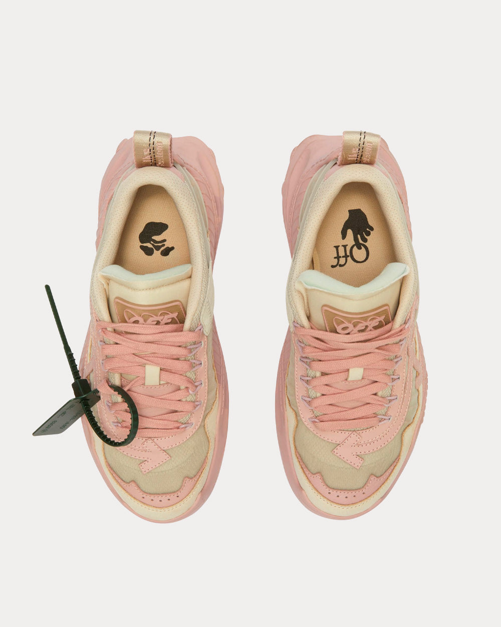 Off-White Odsy-1000 Beige / Pink Low Top Sneakers - 2