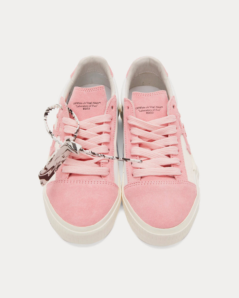 Off-White Vulcanized Canvas White / Pink Low Top Sneakers - 2