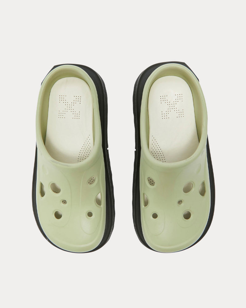 Off-White x Crocs Spongesole Meteor Slipper Green / Black Slip Ons - 2