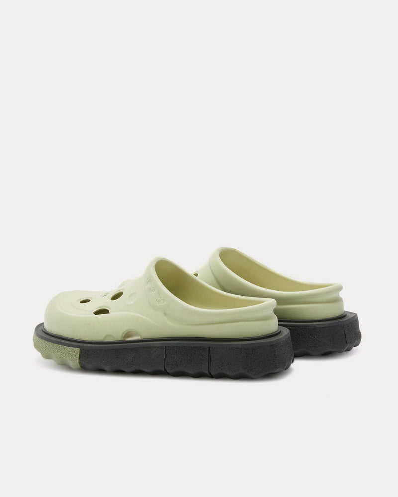 Off-White x Crocs Spongesole Meteor Slipper Green / Black Slip Ons - 4