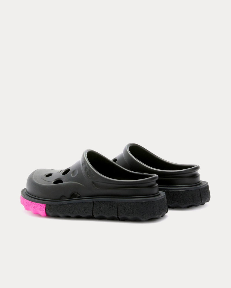 Off-White x Crocs Spongesole Meteor Slipper Black / Fuchsia Slip Ons - 4