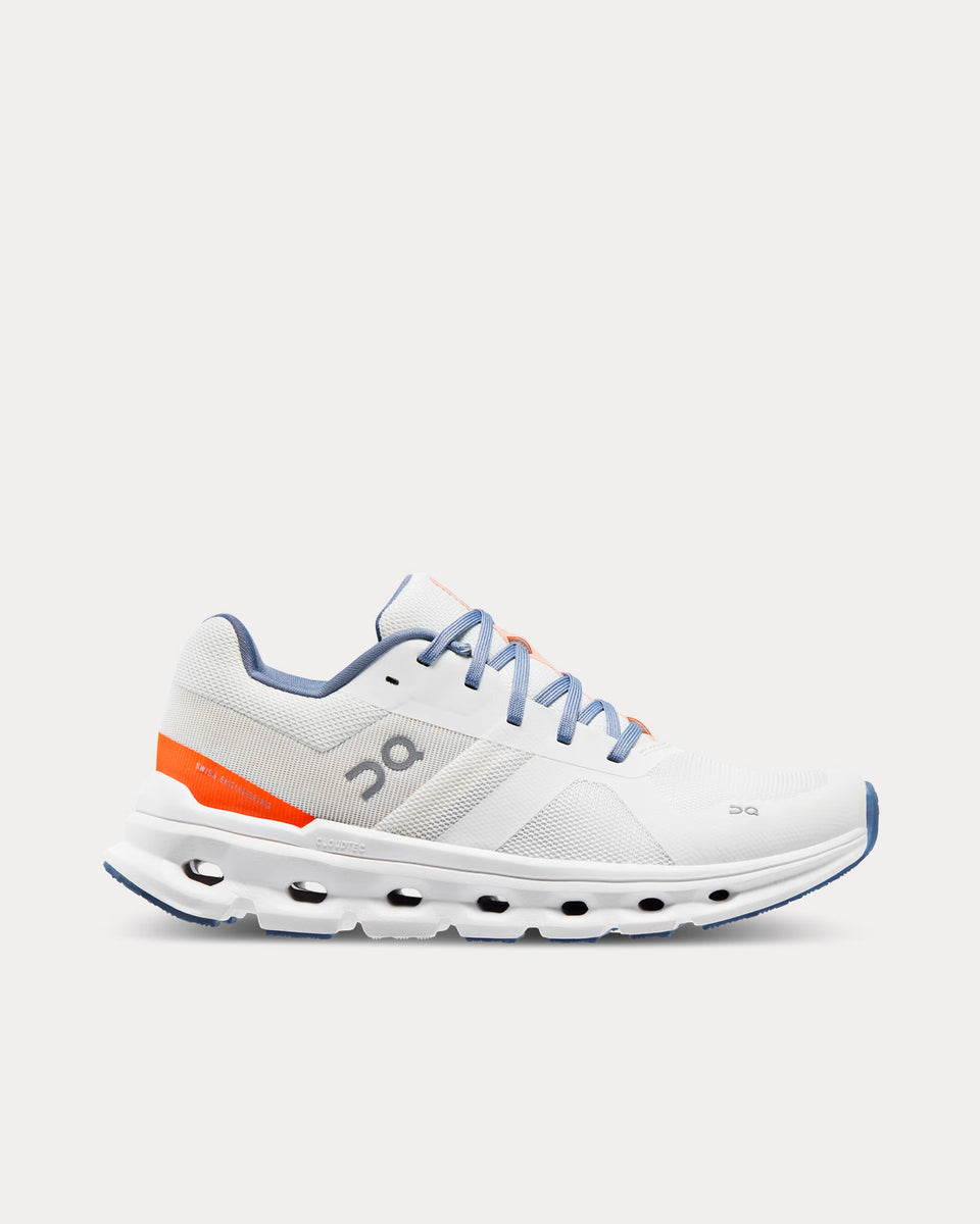 On Running Cloudrunner Undyed-White / Flame Running Shoes - Sneak in Peace