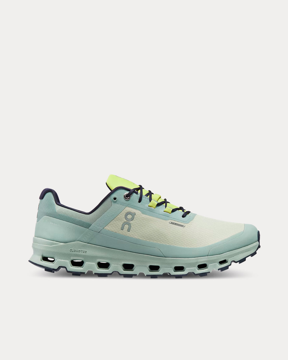 On Running Cloudvista Waterproof Chalk / Moss Running Shoes - 1