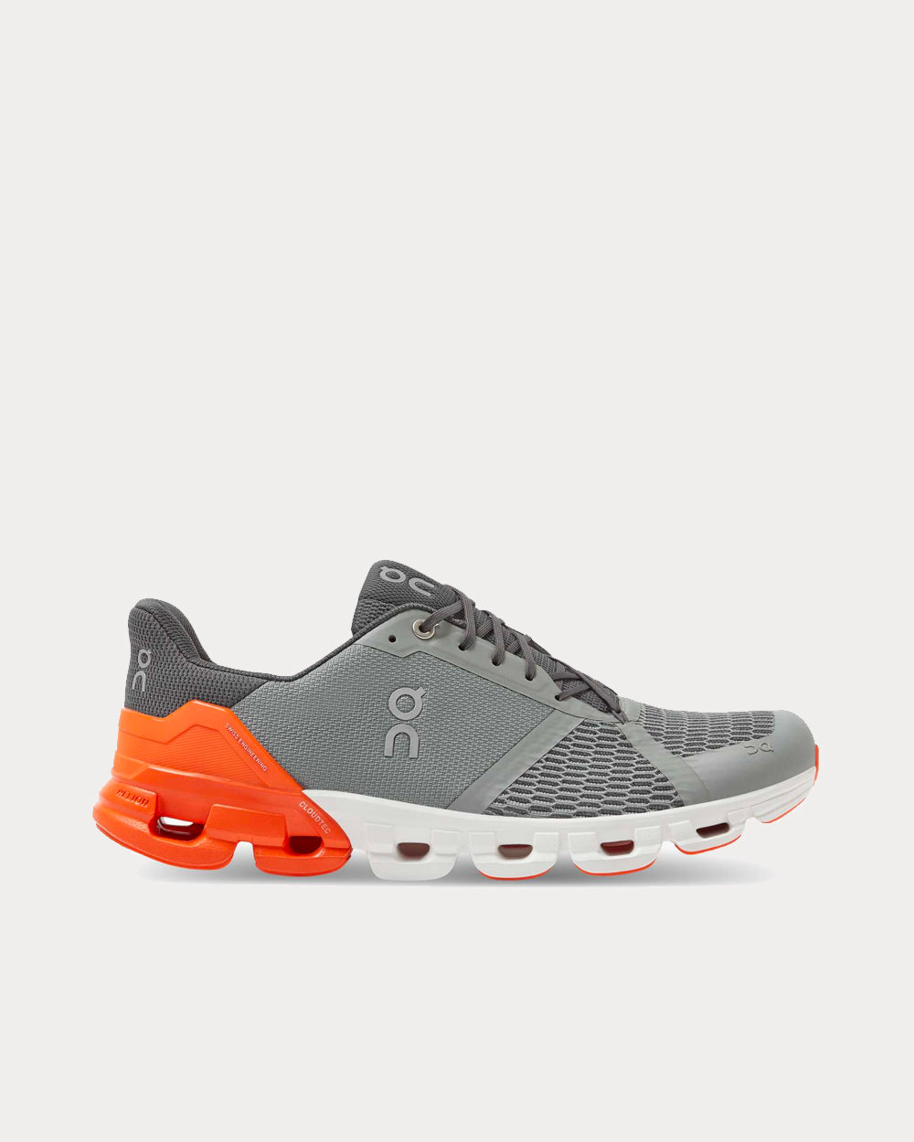 On Running Cloudflyer Grey Orange Running Shoes - 1