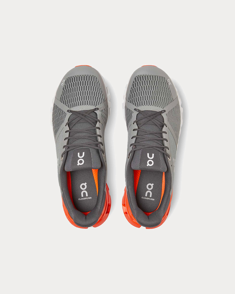 On Running Cloudflyer Grey Orange Running Shoes - 3