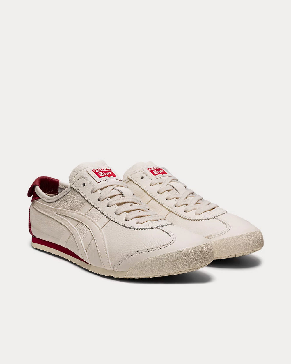 Onitsuka Tiger Mexico 66 Cream / Beet Juice Low Top Sneakers - 3