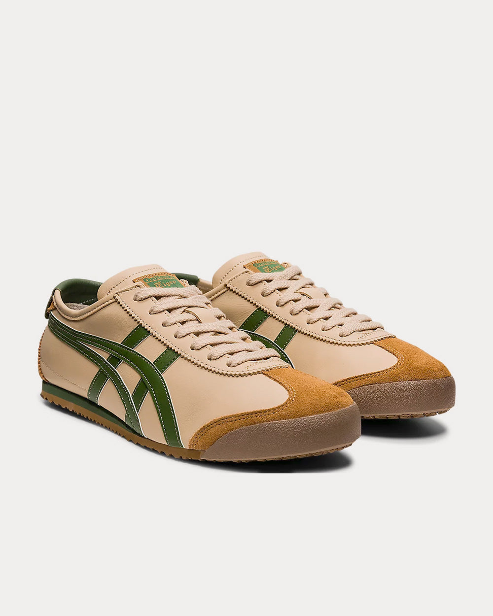 Onitsuka Tiger Mexico 66 Beige / Grass Green Low Top Sneakers - 3