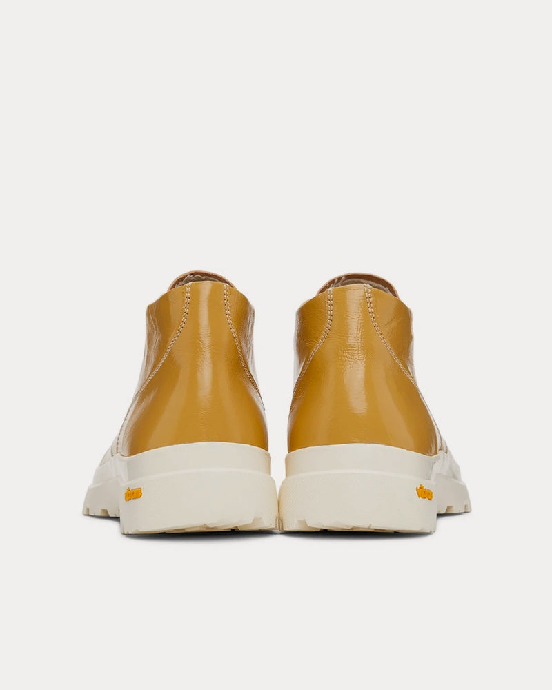 Our Legacy Tar Dip Yellow Mid Top Sneakers - 3