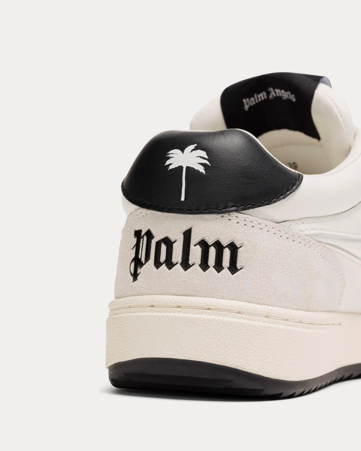 Palm Angels University 'BEAT' White / Black Low Top Sneakers - 3