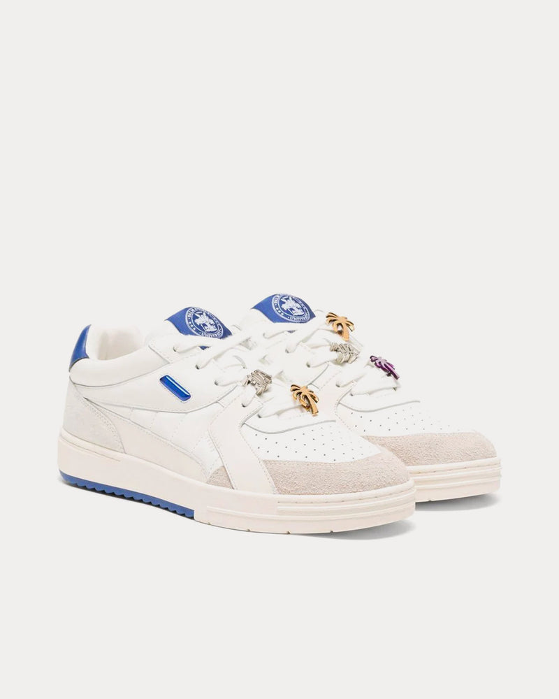 Palm Angels University 'BEAT' White / Blue Low Top Sneakers - 2