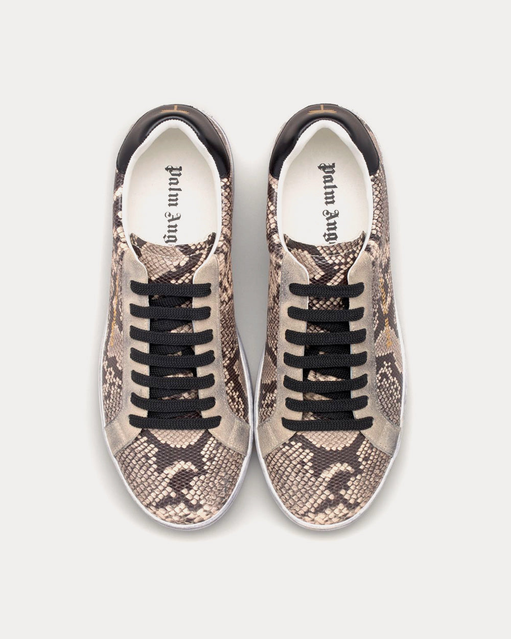 Palm Angels Python Brown / Black Low Top Sneakers - 2