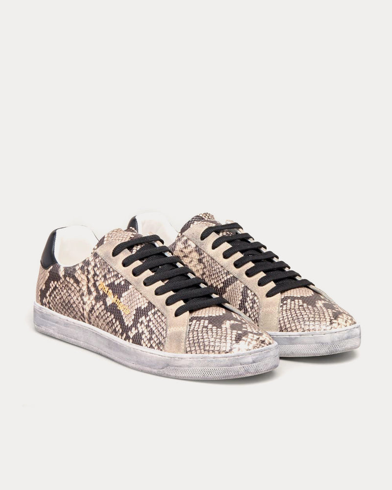 Palm Angels Python Brown / Black Low Top Sneakers - 3