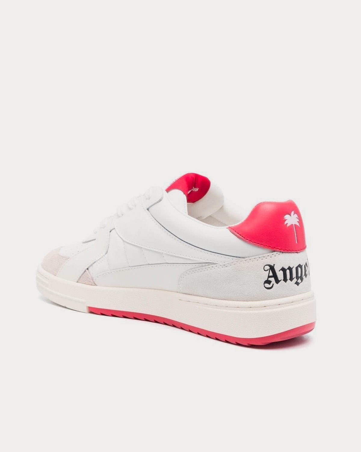 Palm Angels University White / Fuchsia Low Top Sneakers - 4