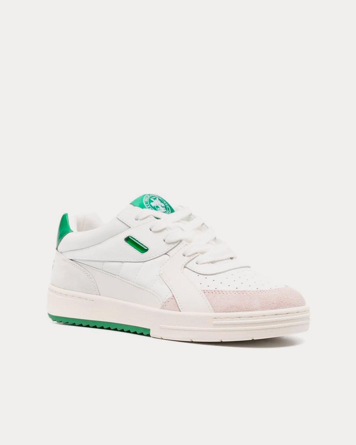 Palm Angels University White / Green Low Top Sneakers - 3