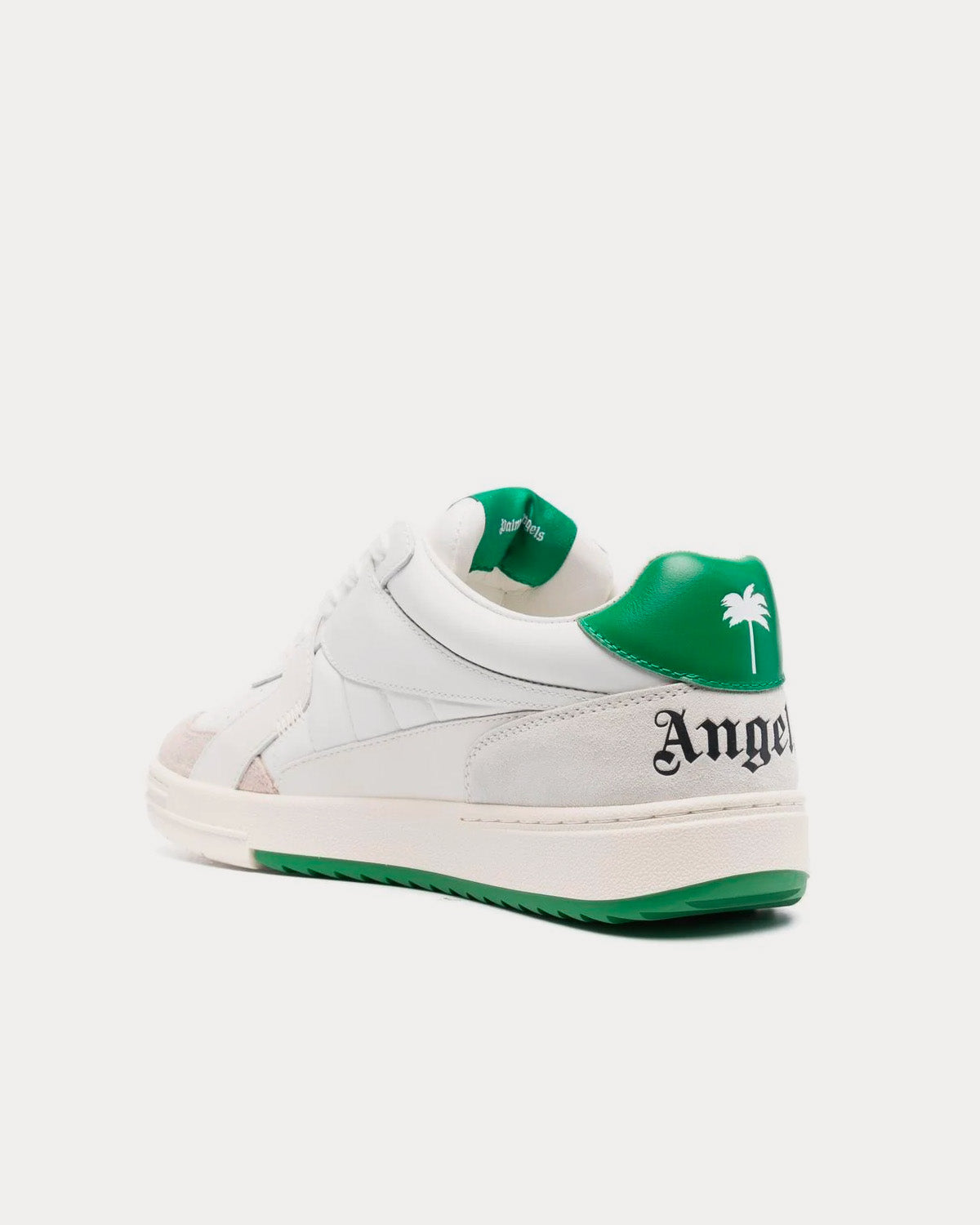 Palm Angels University White / Green Low Top Sneakers - 4