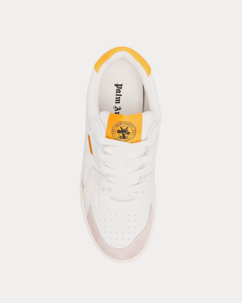 Palm Angels University White / Yellow Low Top Sneakers - 2