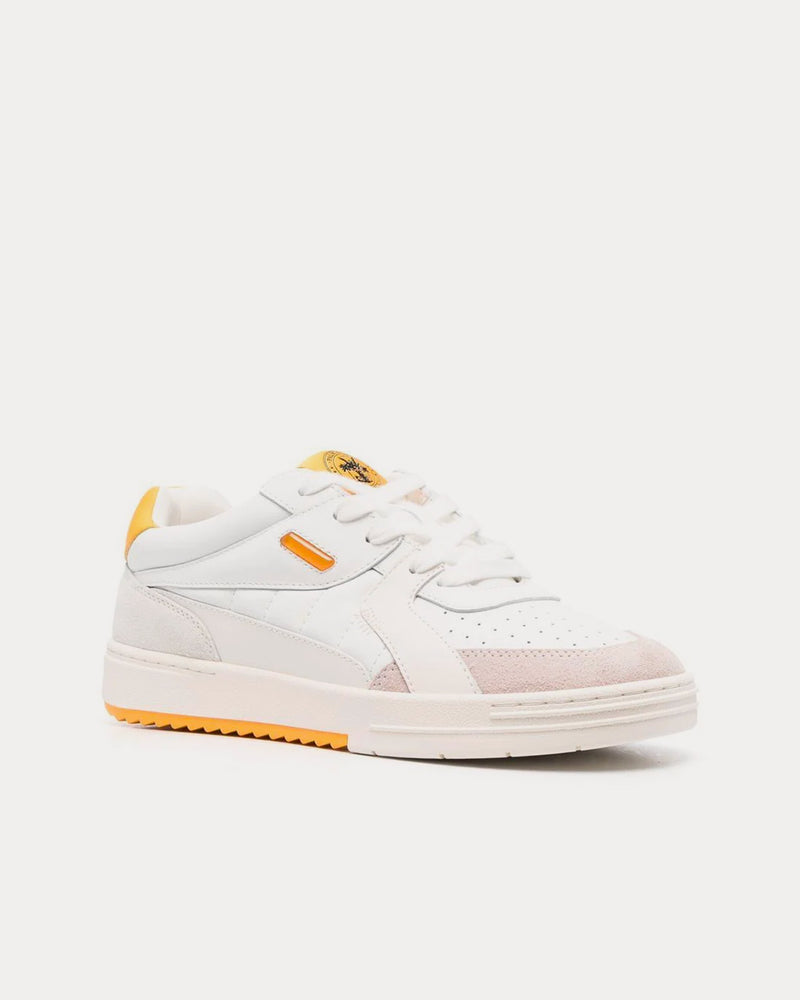 Palm Angels University White / Yellow Low Top Sneakers - 3